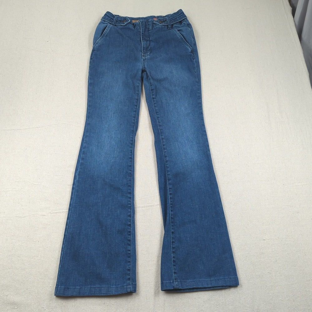 Pilcro Jeans Womens 27 Blue Kit Flare Flap Pocket Stretch‎